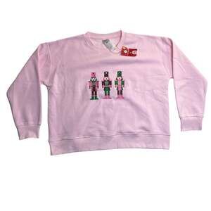 NWT Merry Moments Pink Nutcracker Christmas Sweatshirt Women’s XL 16/18